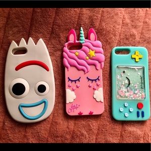 Iphone 7P/8P Fun Cute Cases.  Silicone.